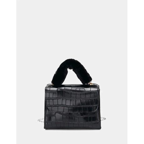 Fluffy Handle Chain Satchel Bag Buy Online in Zimbabwe thedailysale.shop