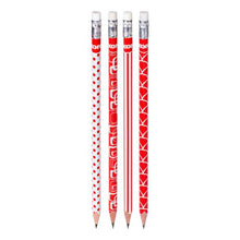 Load image into Gallery viewer, Kores Grafitos Red &amp; White HB Pencils - Blister of 4
