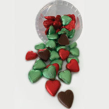 Load image into Gallery viewer, Sweetalk – Christmas Chocolate x 50 Mini Hearts Chocolate Red &amp; Green
