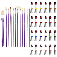 Load image into Gallery viewer, Heartdeco 12 Piece Art Brush &amp; 24 Colours Oil Paint Set
