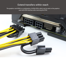 Load image into Gallery viewer, PCI-E 8pin to Dual 6+2Pin PCIe Power Splitter Extension Cable 18AWG
