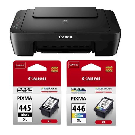 Canon PIXMA MG2545S A4 3-in-1 Printer - Black + 2 Extra Large Cartridges