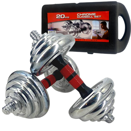 20 kg Chrome Dumbell Set HD-47-20 Buy Online in Zimbabwe thedailysale.shop