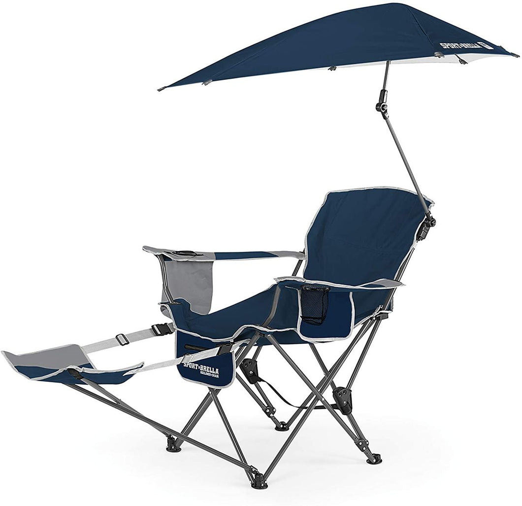 Sport Brella 3-position Reclining Chair with removable Footrest & Umbrella