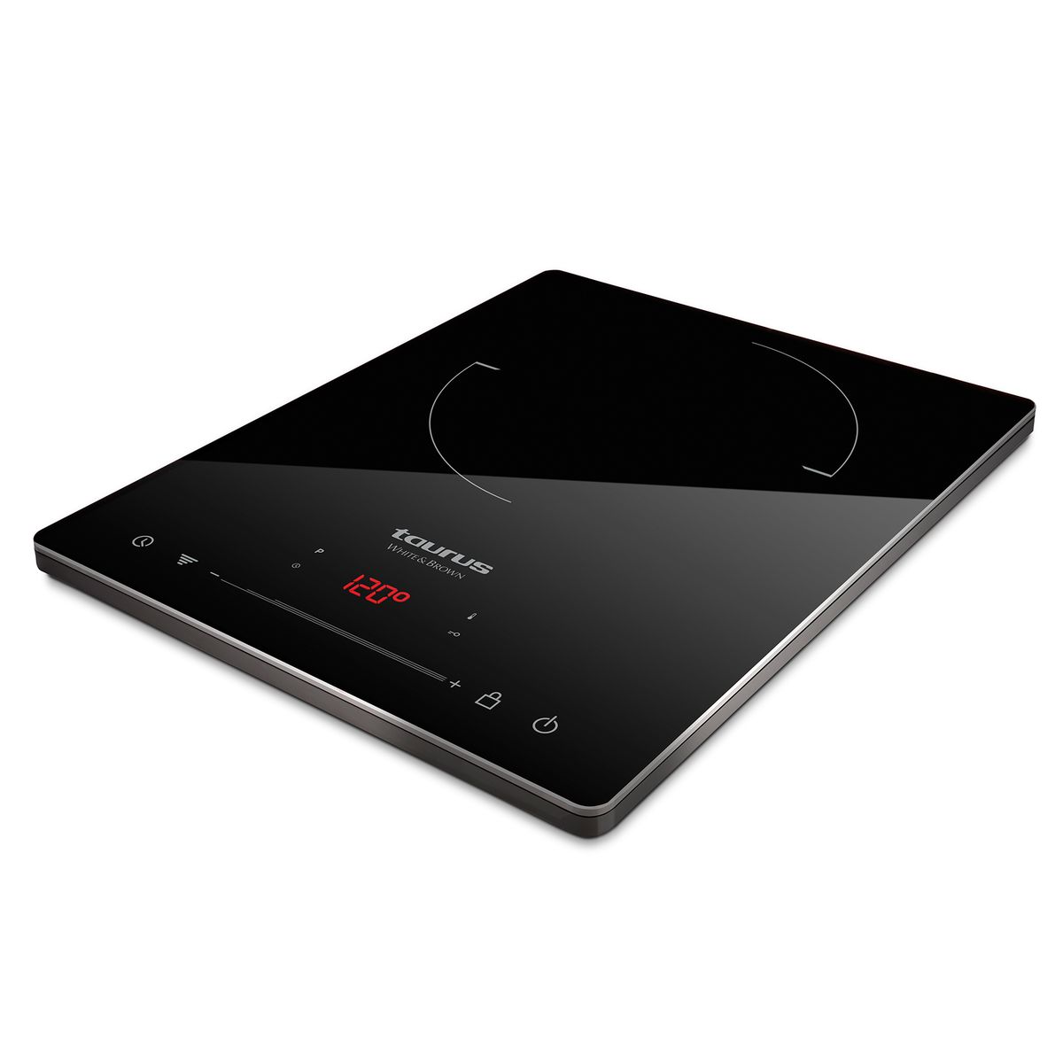 Taurus Induction Cooker Single LED Display Crystal Black Variable Heat Settings 2000W 