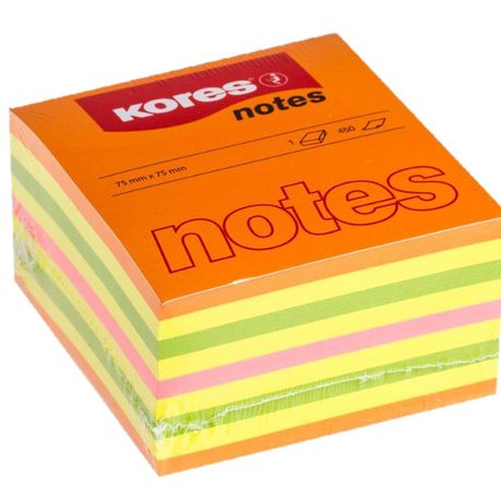 Kores CUBE Summer Neon Notes - 75 x 75mm - 450 sheets Buy Online in Zimbabwe thedailysale.shop